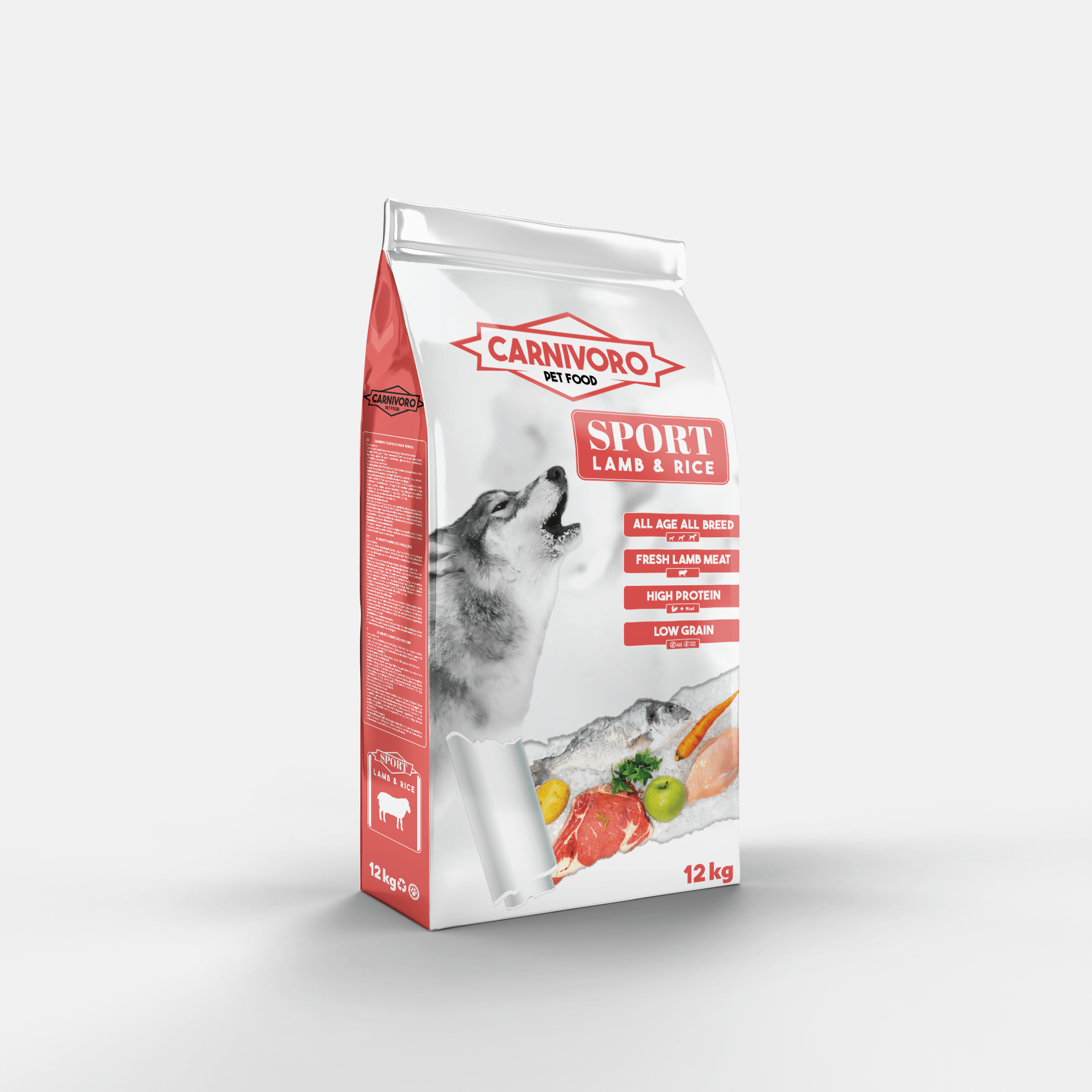 Carnívoro Sport Cordero y Arroz pienso natural para perros