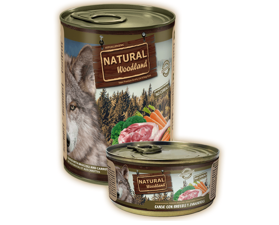 Natural Woodland Ganso con Brócoli y Zanahorias