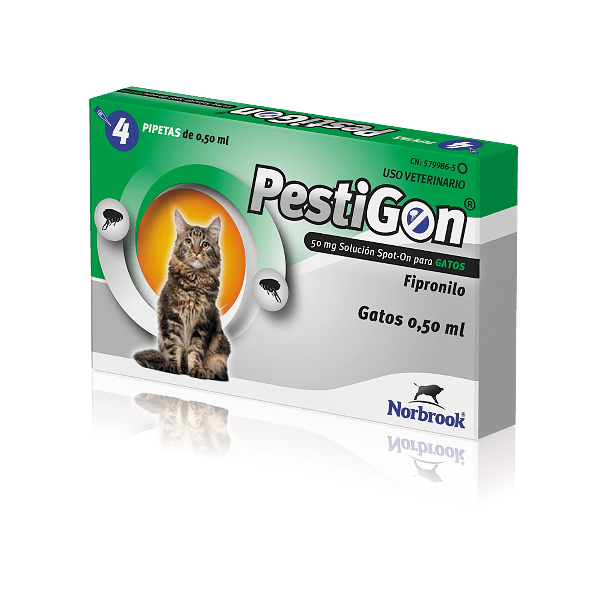 Pestigon gatos anti pulgas y garrapatas (1 Pipeta) 50mg fipronilo - Imagen 2