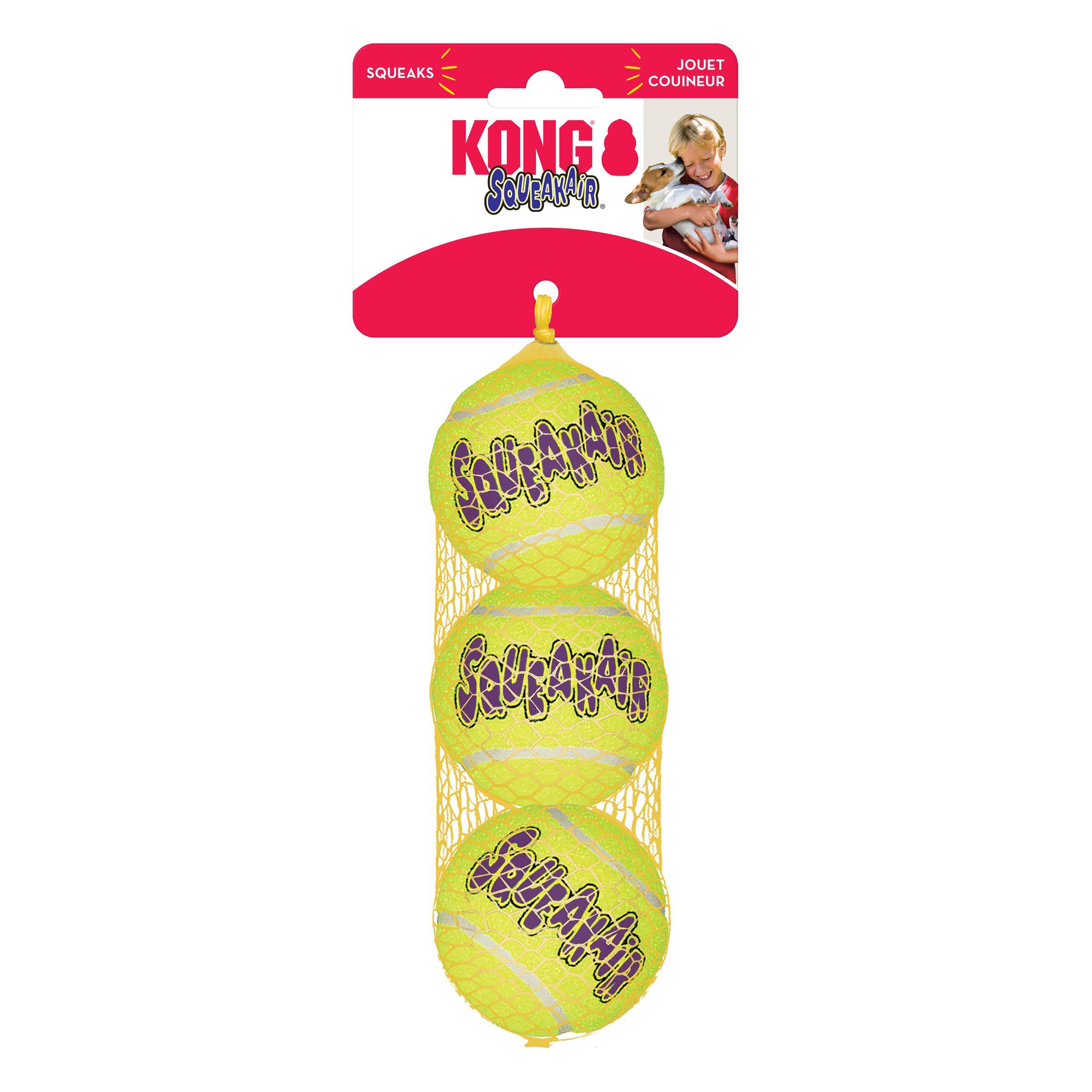 KONG SqueakAir Ball M pack 3 pelotas