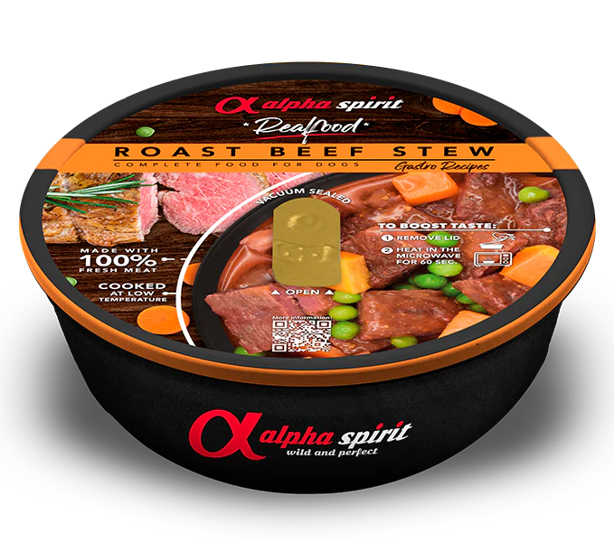 Alpha Spirit Estofado Roast Beef para perros 280g