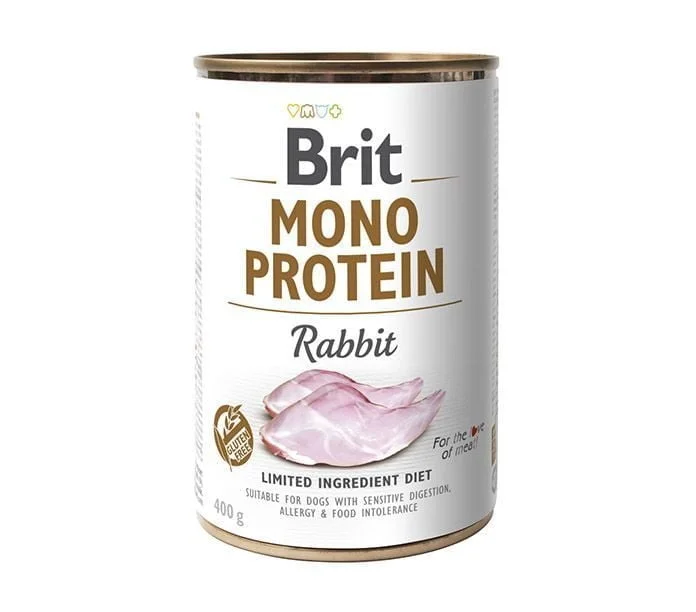 Brit Mono Protein Conejo lata monoproteica para perros 400g