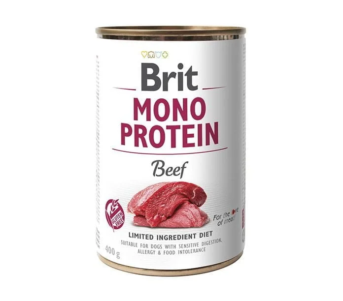 Brit Mono Protein Vaca lata monoproteica para perros 400g