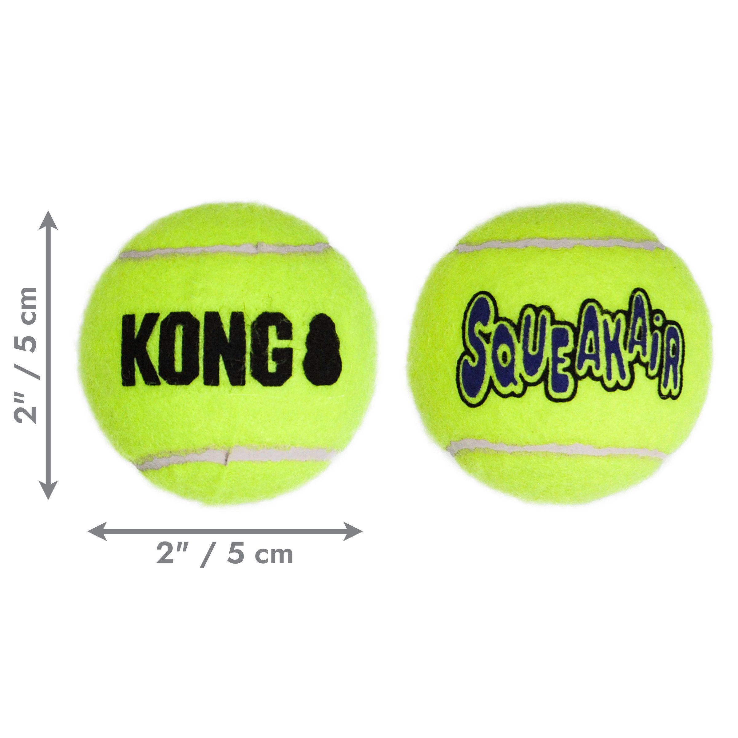 KONG SqueakAir Ball S – Pack de 3 Pelotas con Sonido para Perros - Imagen 2